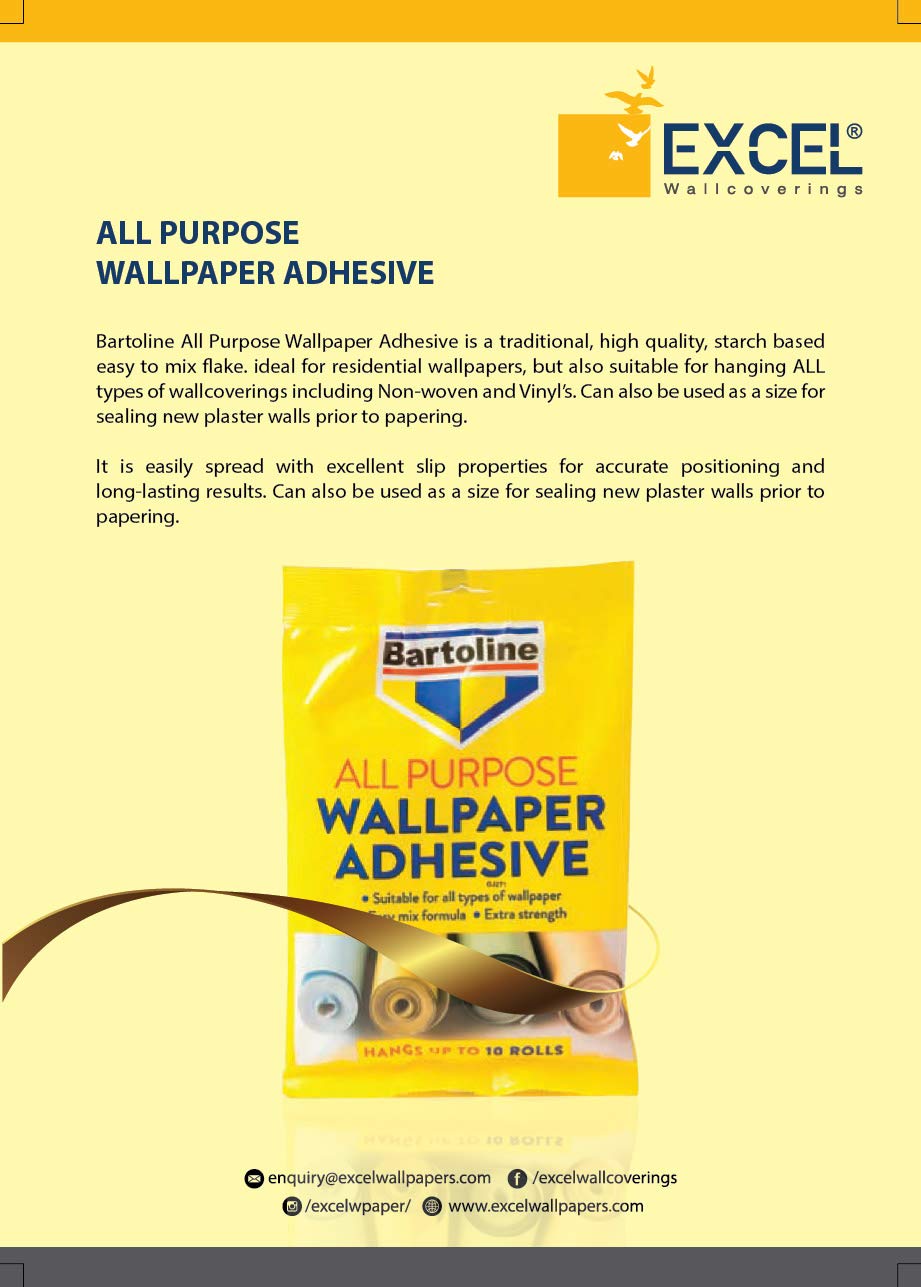 Excel Wallpaper Bartoline All Purpose Adhesive Yellow