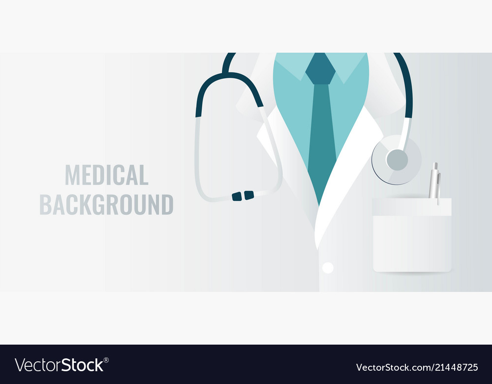 Medical Background With Close Up Of Doctor Vector Image