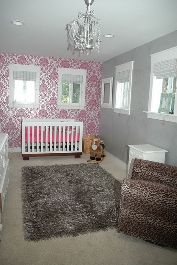 Girls Baby Room Ideas With Wallpaper Decor Home Interior Design
