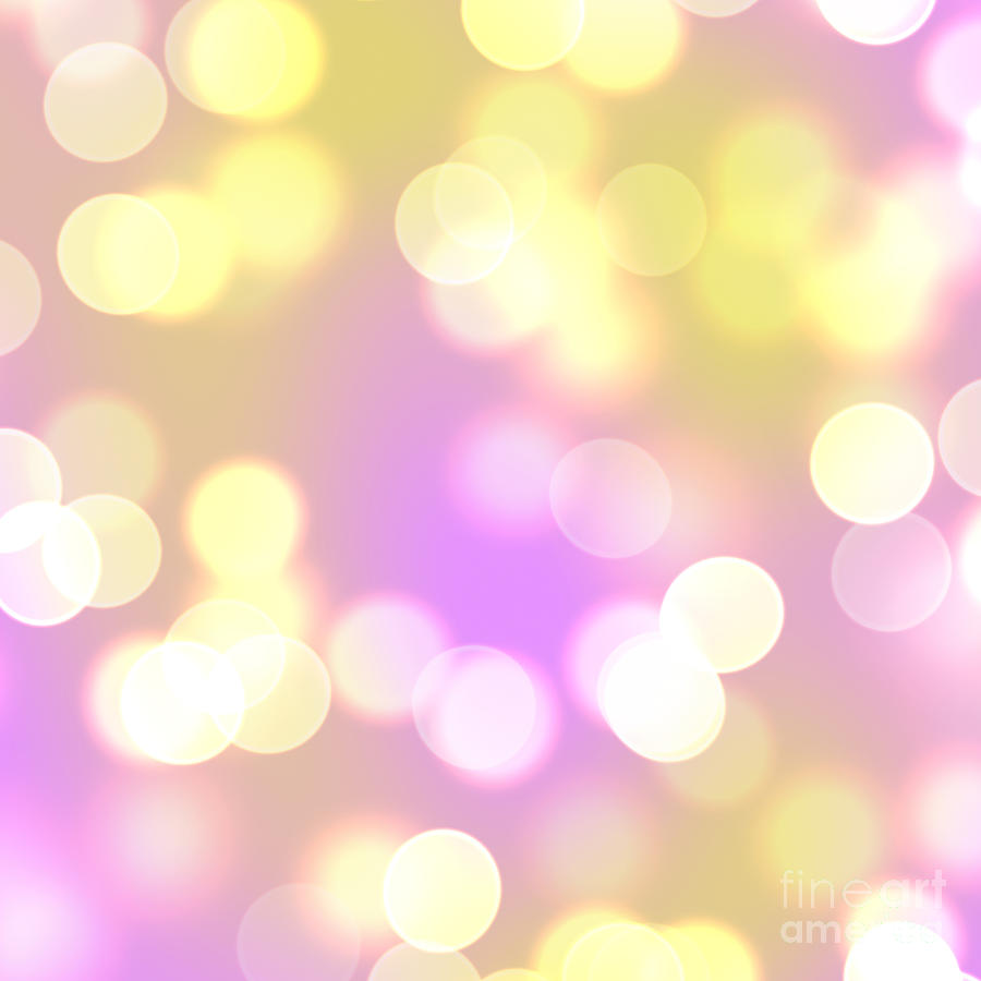 Purple And Gold Bokeh Background By Elle Arden Walby