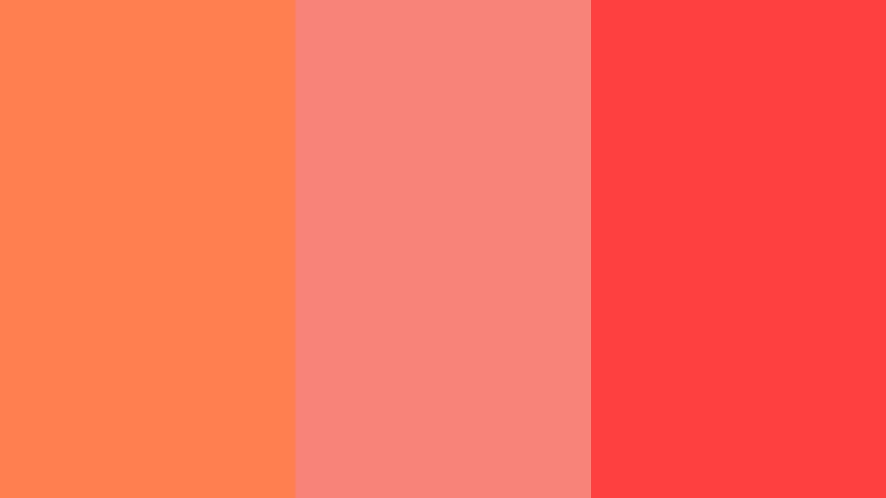Coral Coral Pink and Coral Red solid three color background 1280x720