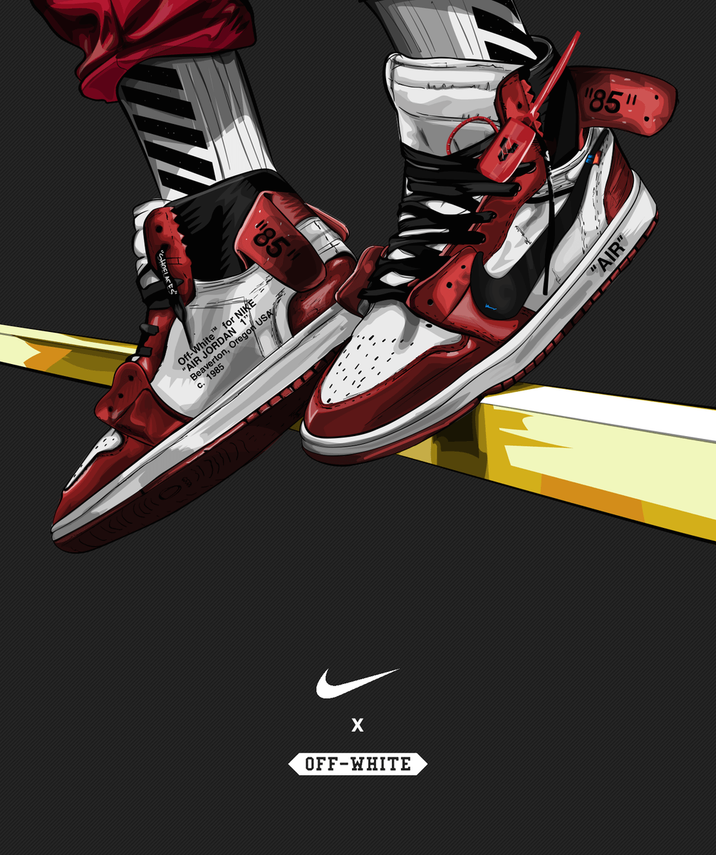 Cartoon Nike Shoes Wallpaper On