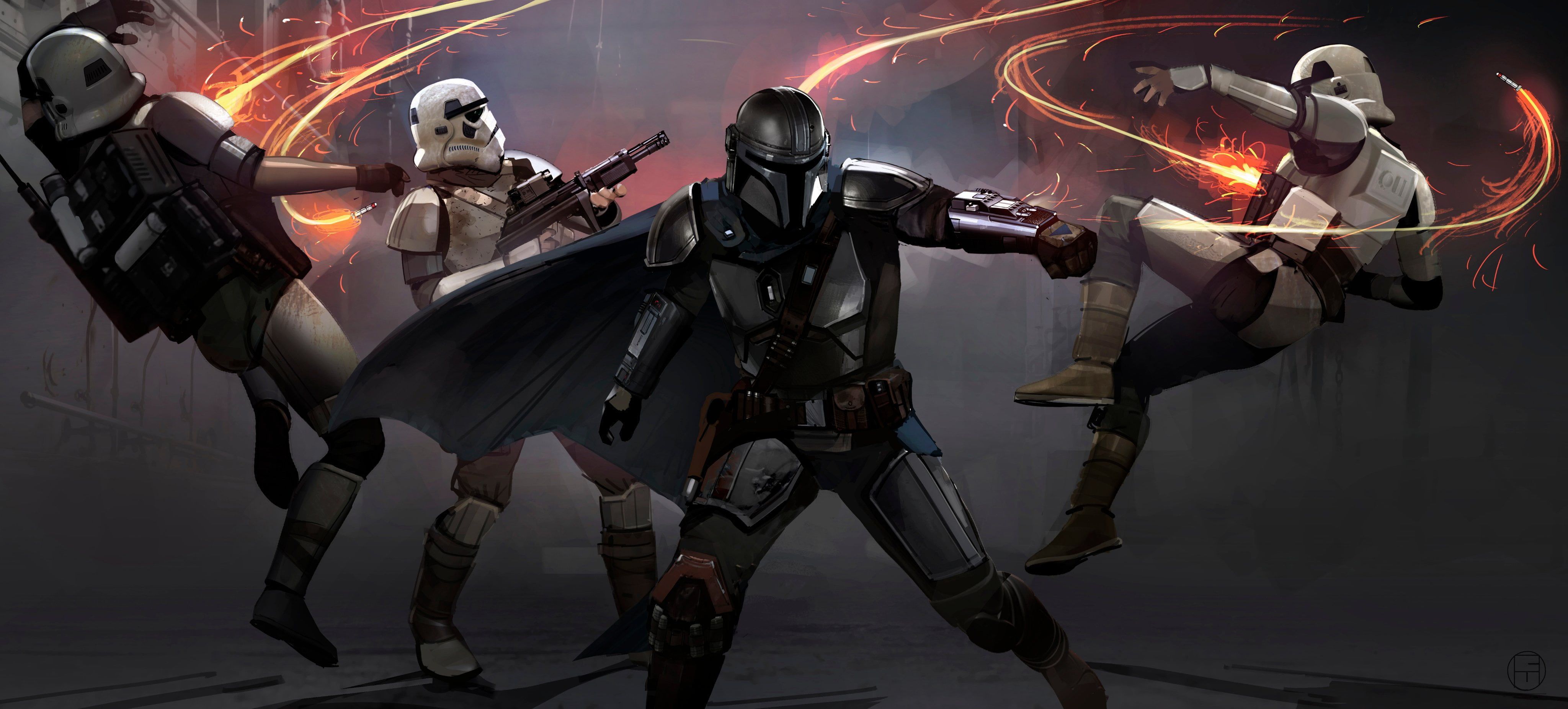 Star Wars Art Mandalorian Wallpaper