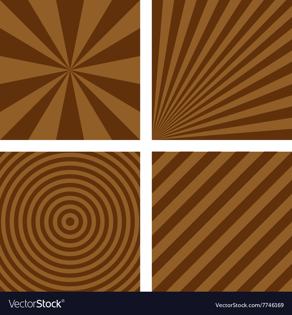 Simple Brown Striped Background Set Royalty Vector