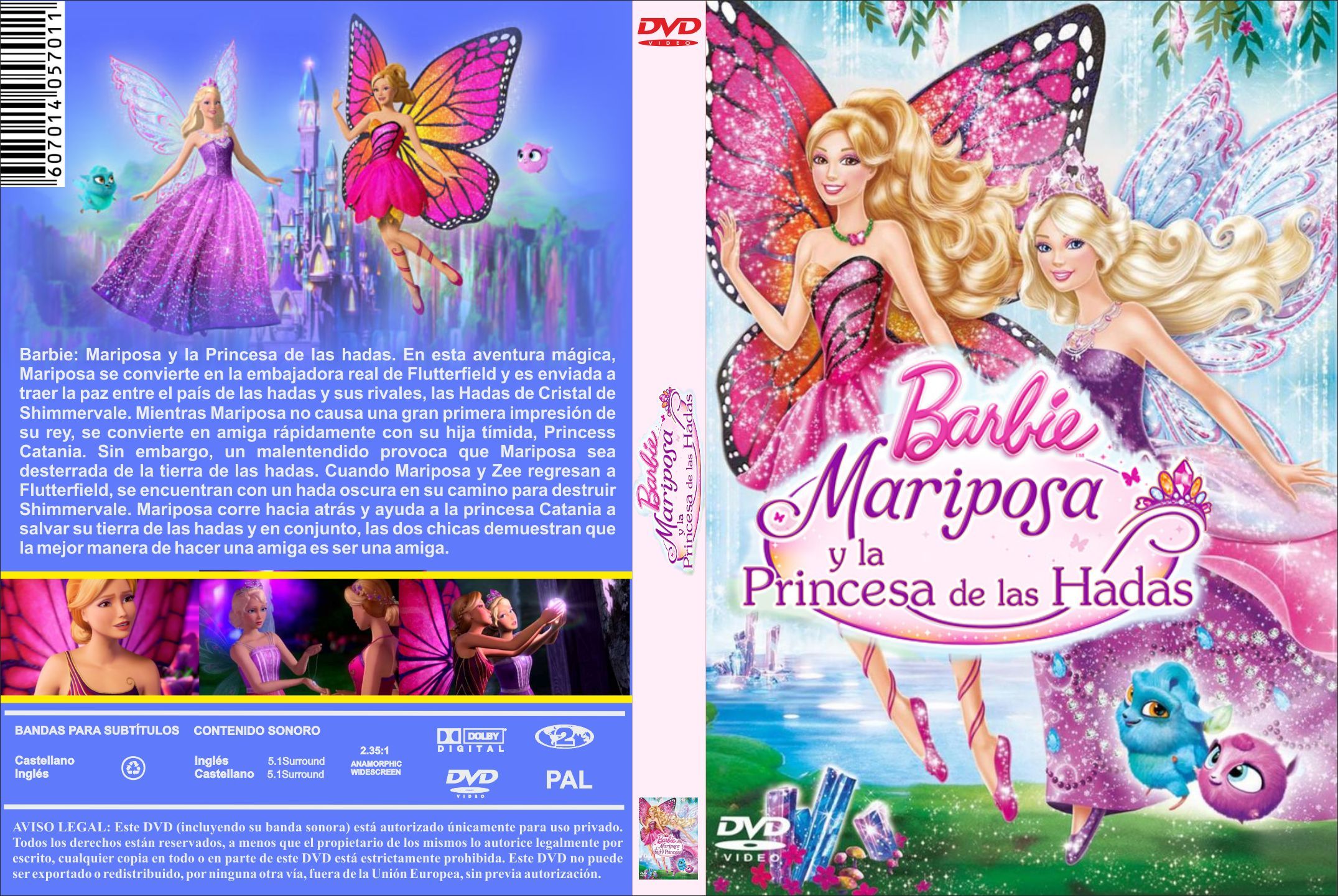 Barbie Movies Image Mariposa The Fairy Princess Dvd