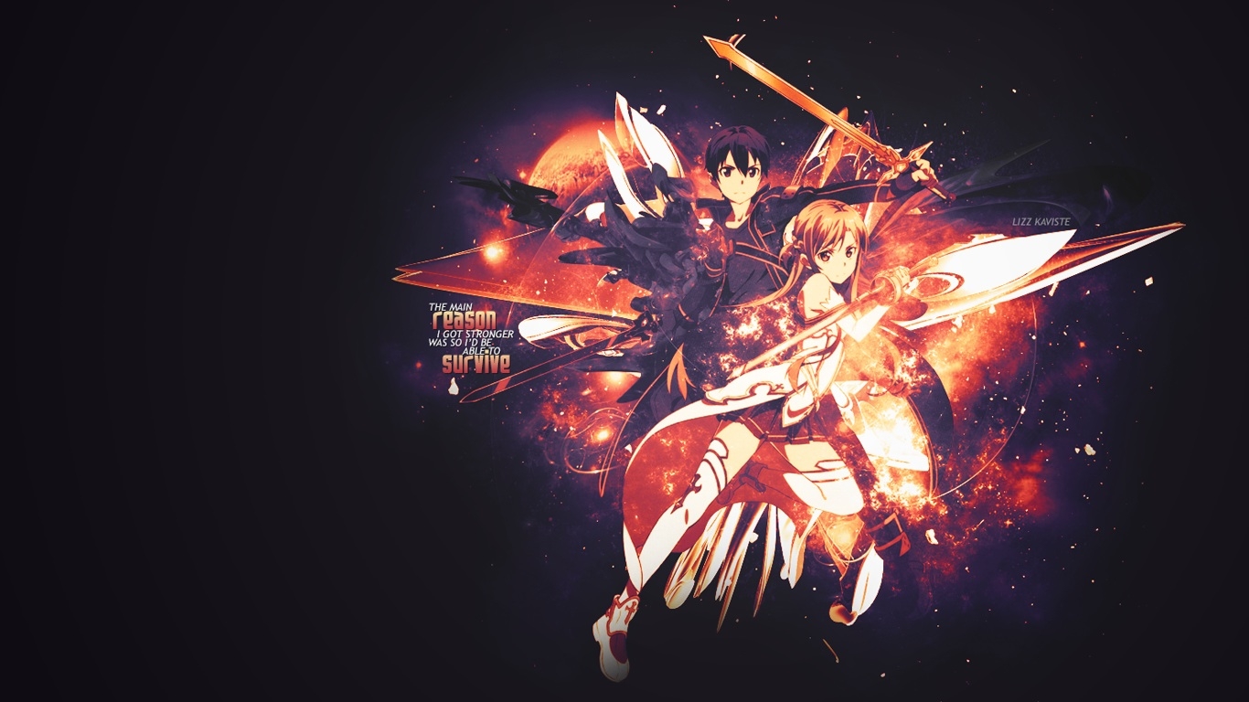 Kirito And Asuna Sword Art Online Wallpaper