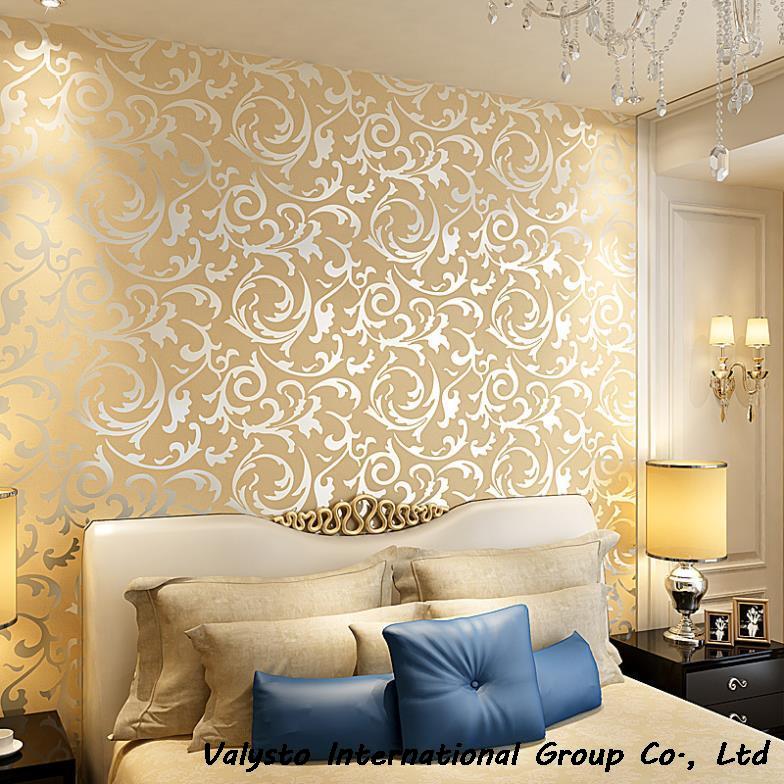 Tv Background Wallpaper Pvc Gold Foil Home Decor