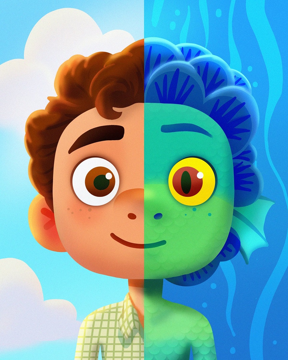 Luca Pixar And Alberto Character Posters Cartoon Image