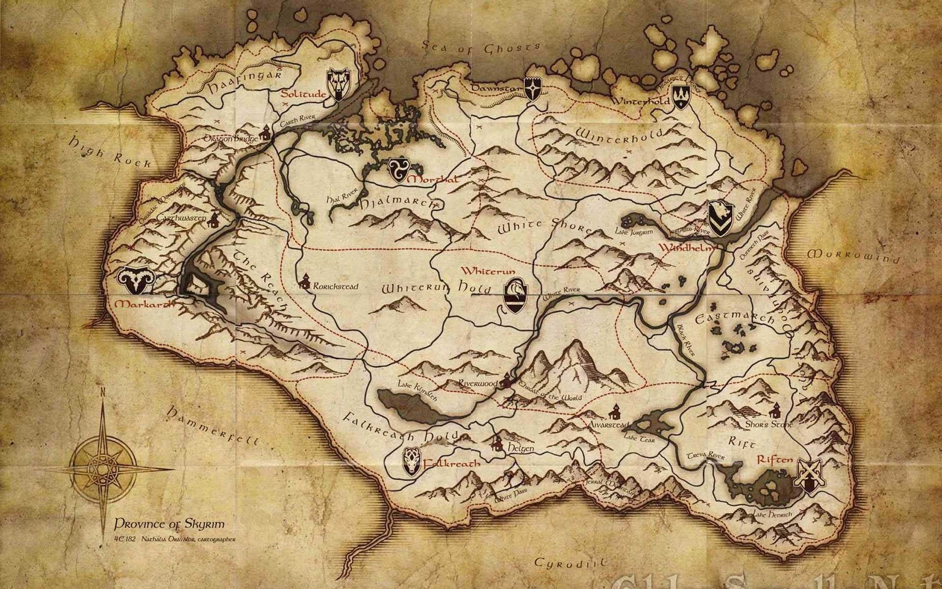 Tamriel Map Wallpaper Image