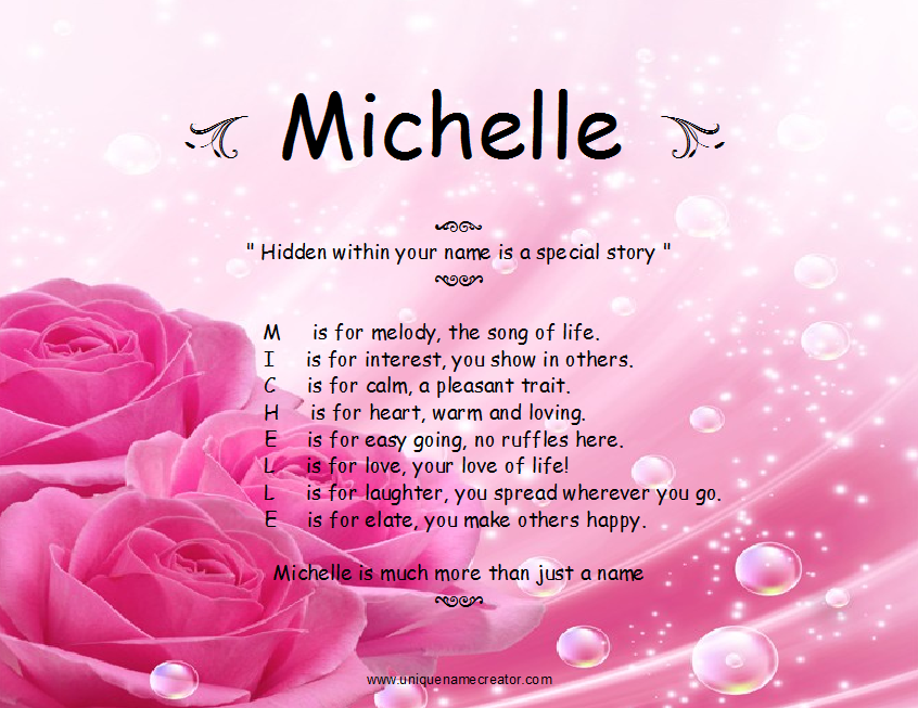 Michelle Chandra On English Pink Roses Background