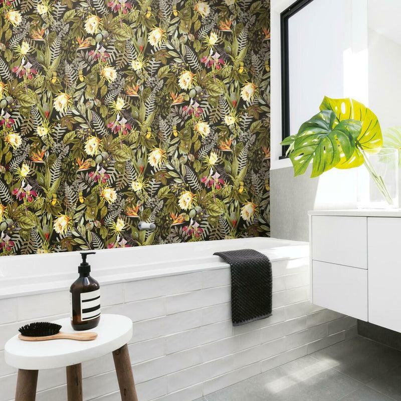 Tropical Flowers Peel and Stick Wallpaper York Wallcoverings