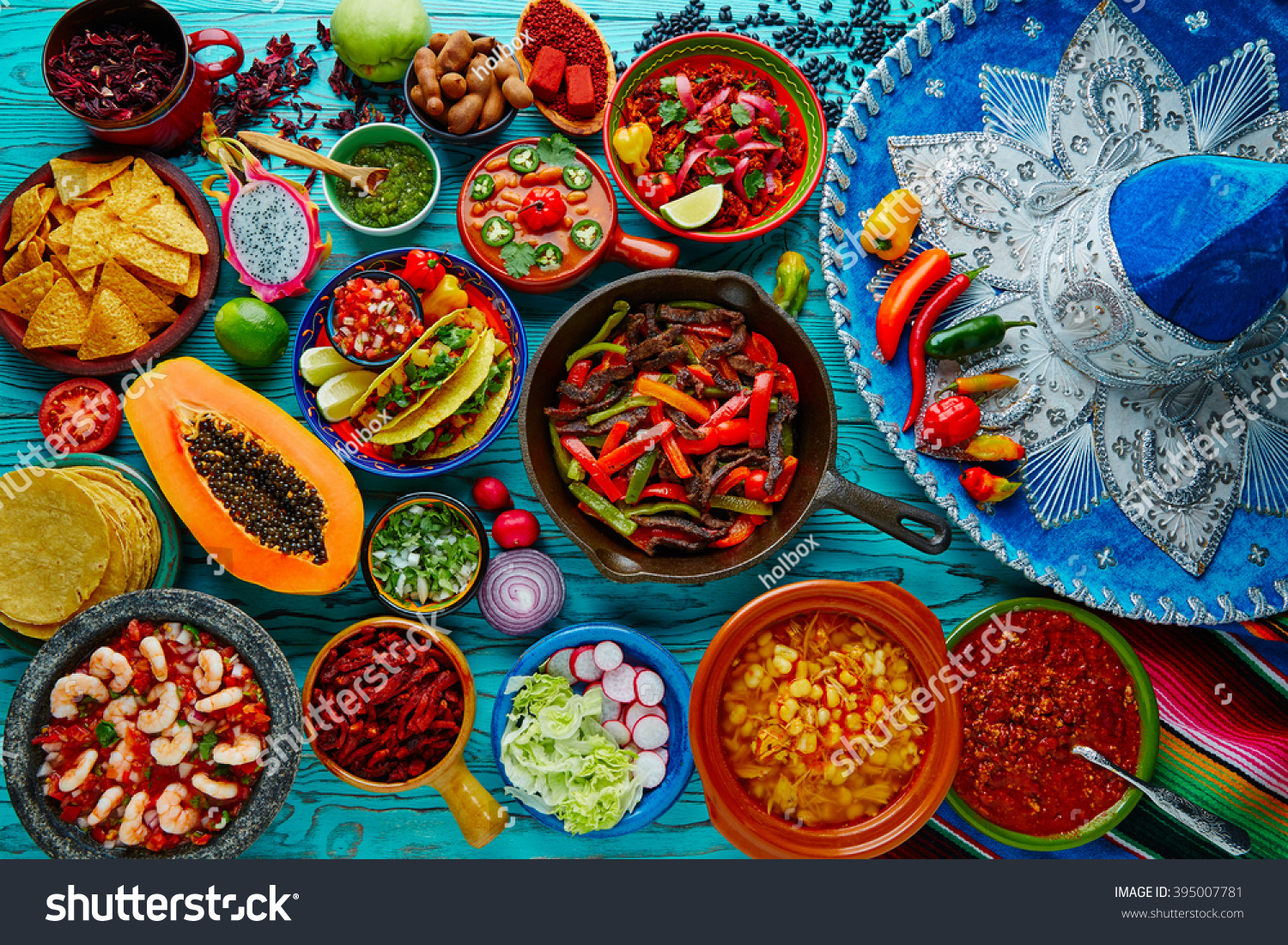Mexican Food Mix Colorful Background Mexico Stock Photo Edit Now