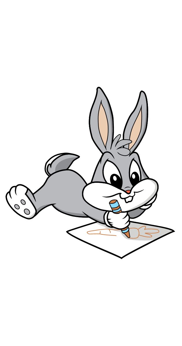 Young Bugs Bunny Draws Sticker Cartoons