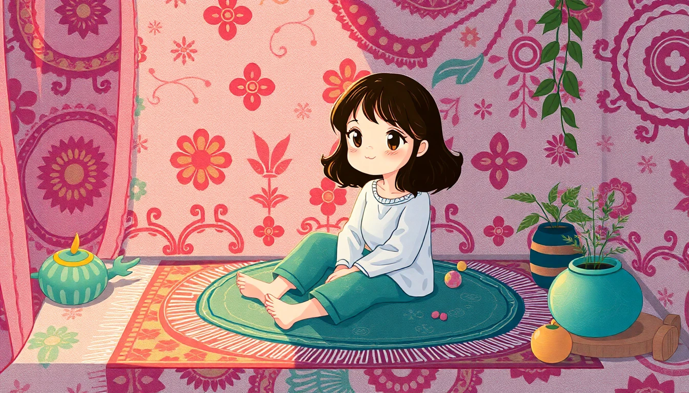 Rug Girl Wallpaper