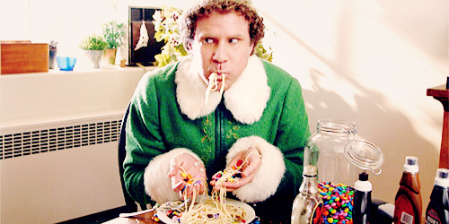 Eating Buddy The Elf Movie Background