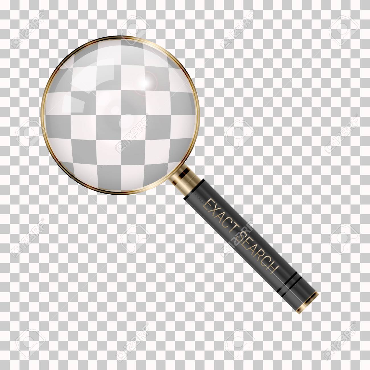 Vector Magnifier On A Transparent Background Magnifying Glass