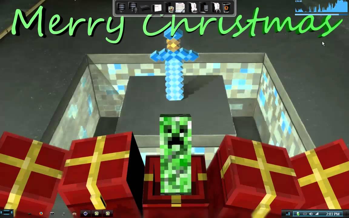 Christmas Background Minecraft Style