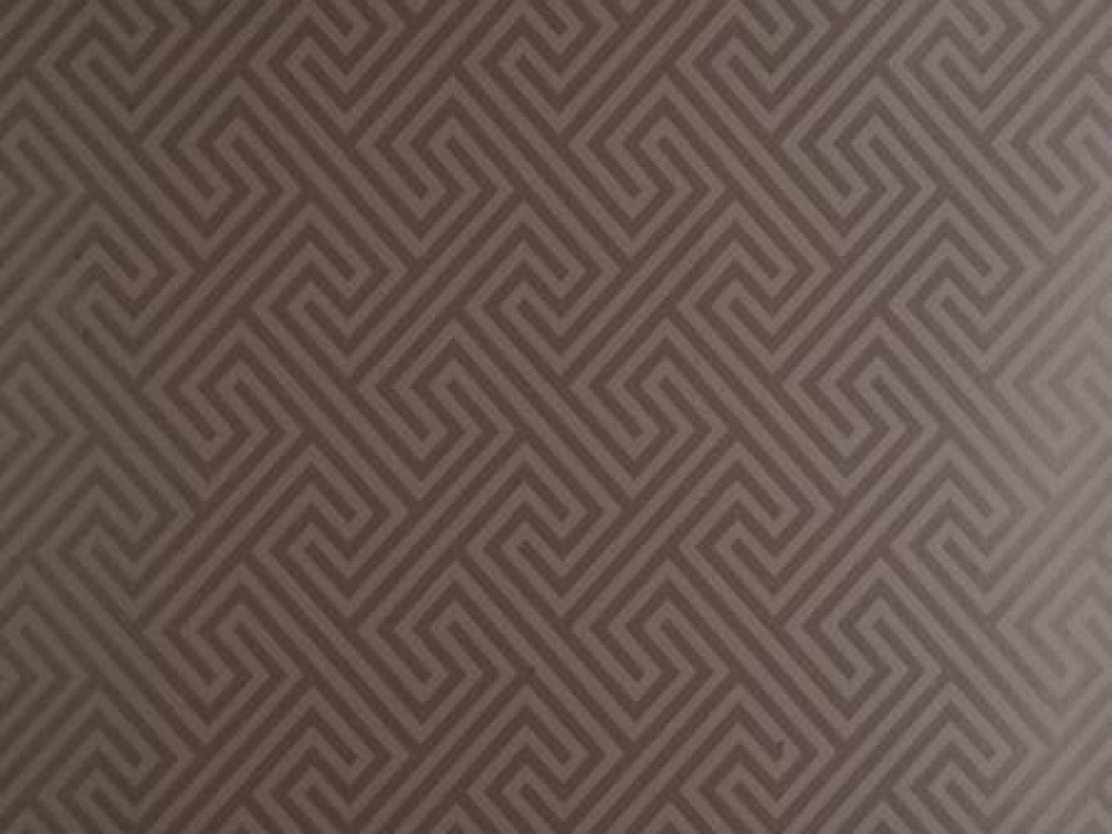 Piazza Mocha Brown Geometric Wallpaper With Delivery