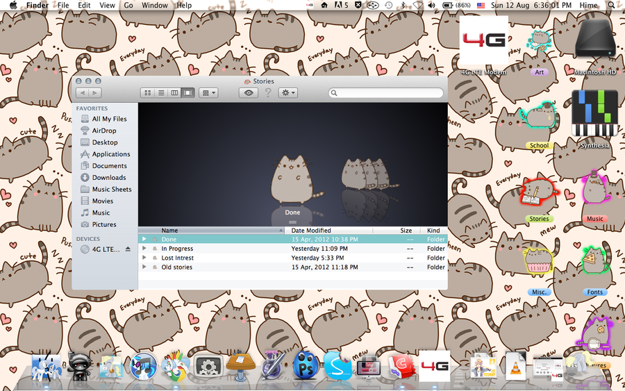 Pusheen Desktop Background For