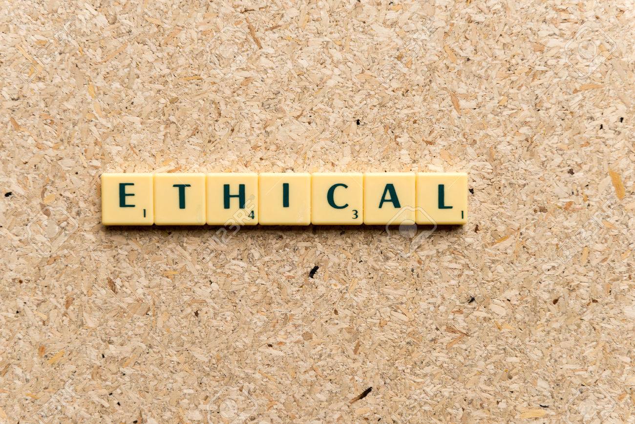 Ethical Word On The Simple Wooden Background Stock Photo Picture
