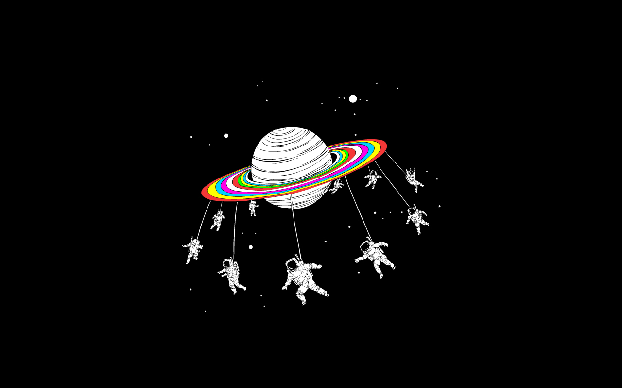 Download Trippy Astronaut In Space Colorful Art Wallpaper  Wallpaperscom
