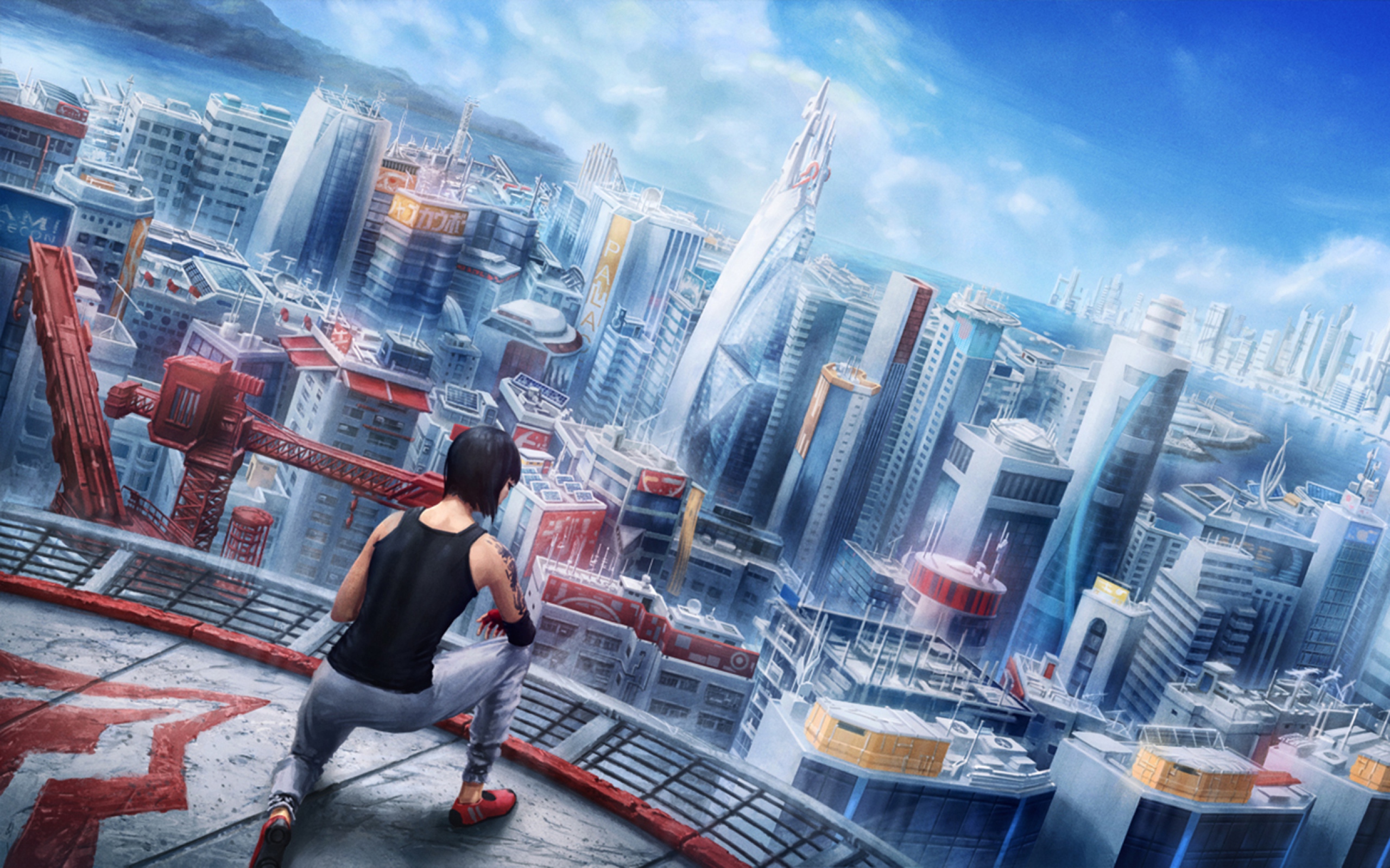 HD Background Mirrors Edge Catalyst Game Ea Skyscrapers Wallpaper