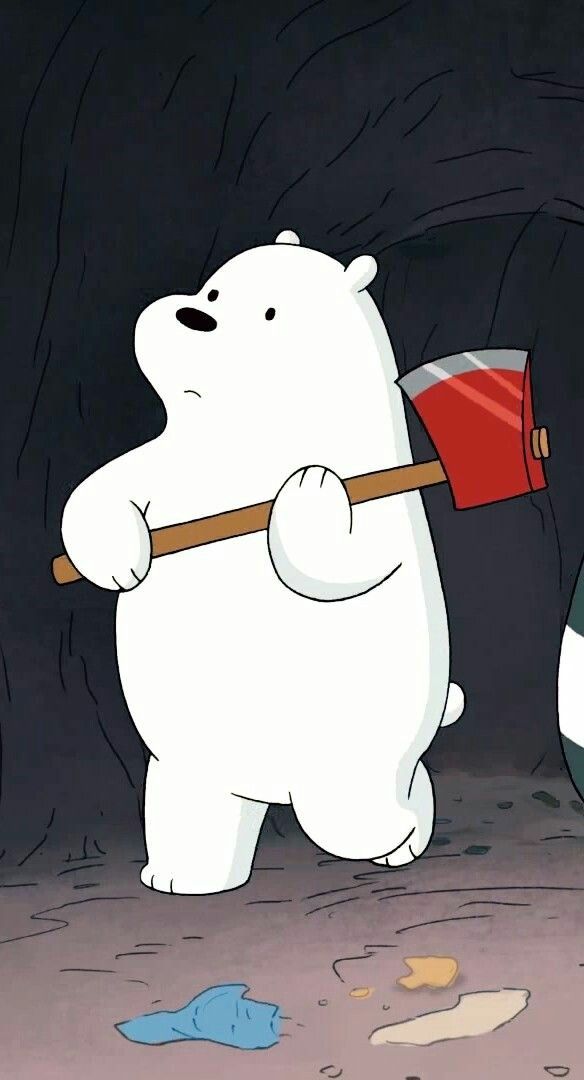 We Bare Bears Ice Bear With Axe Wallpaper