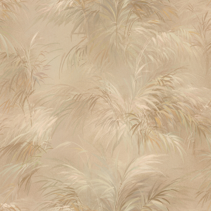 Wallcovering Fern Pattern On A Beige Background Wallpaper At Lowes