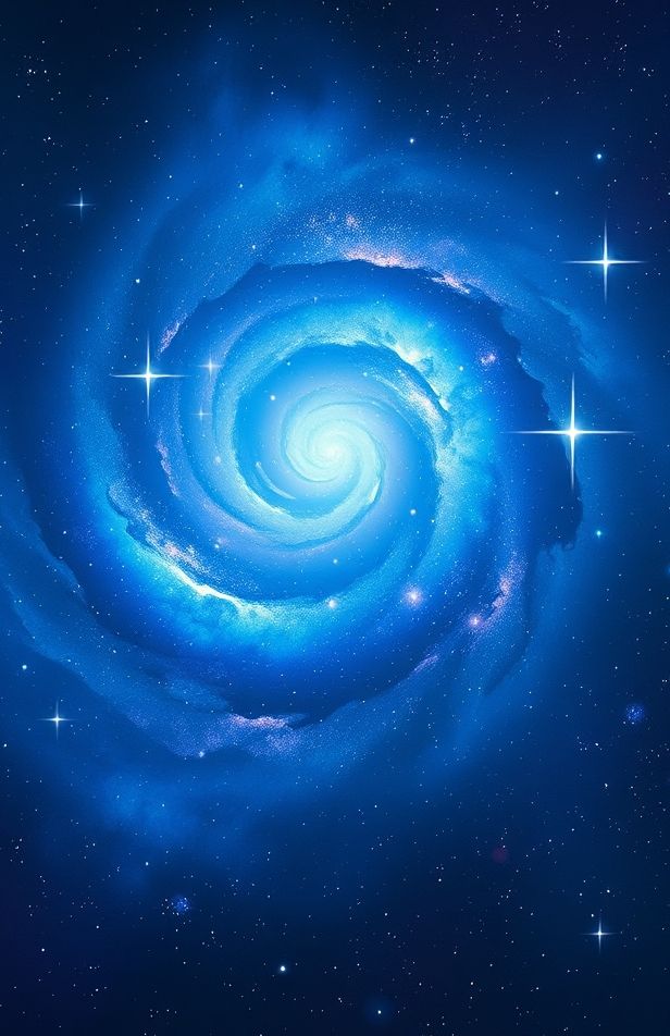 Blue Space Wallpaper
