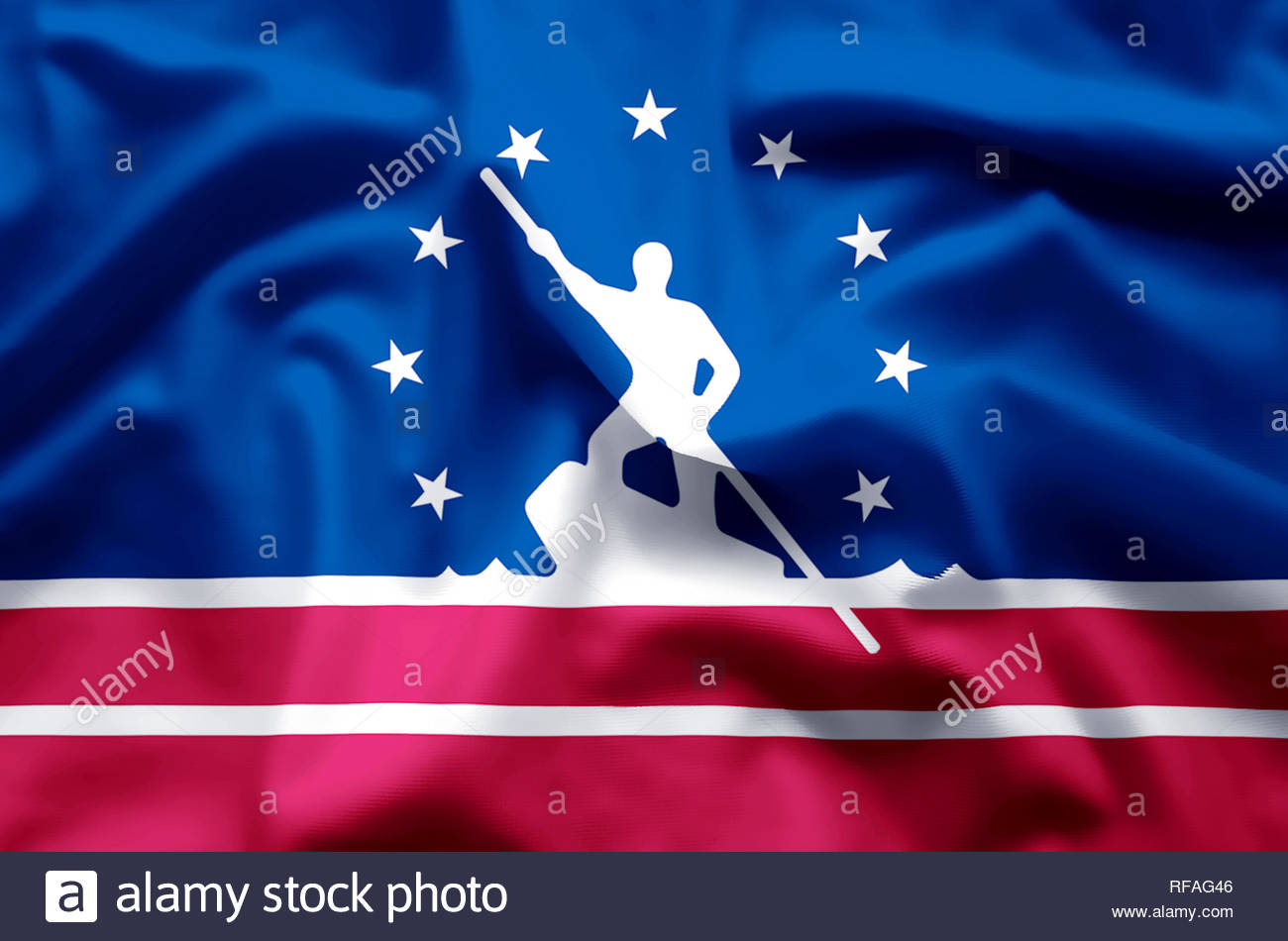 Richmond Virginia Stylish Waving And Closeup Flag Illustration