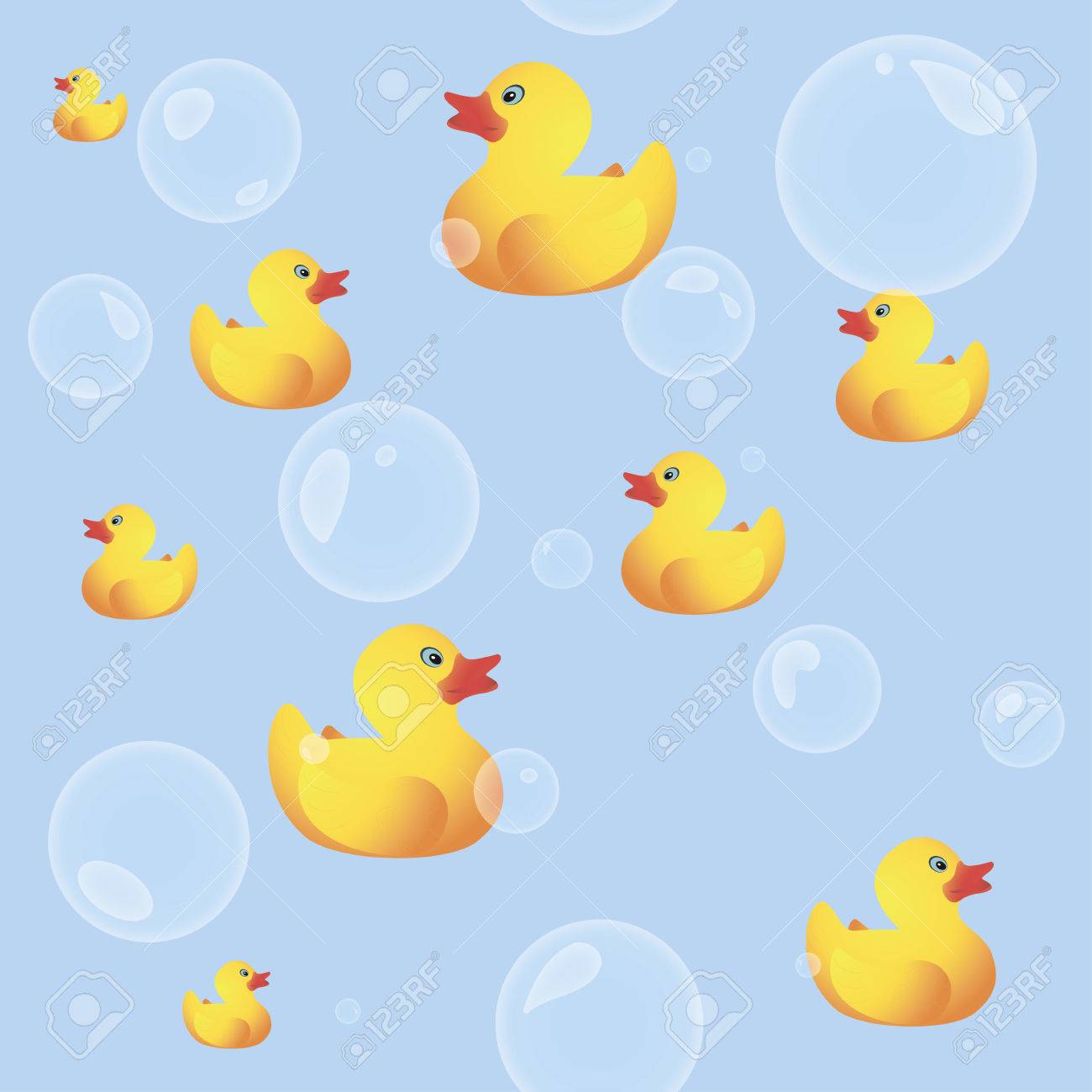 Free download Rubber Ducks Seamless Background With Bubbles Royalty ...