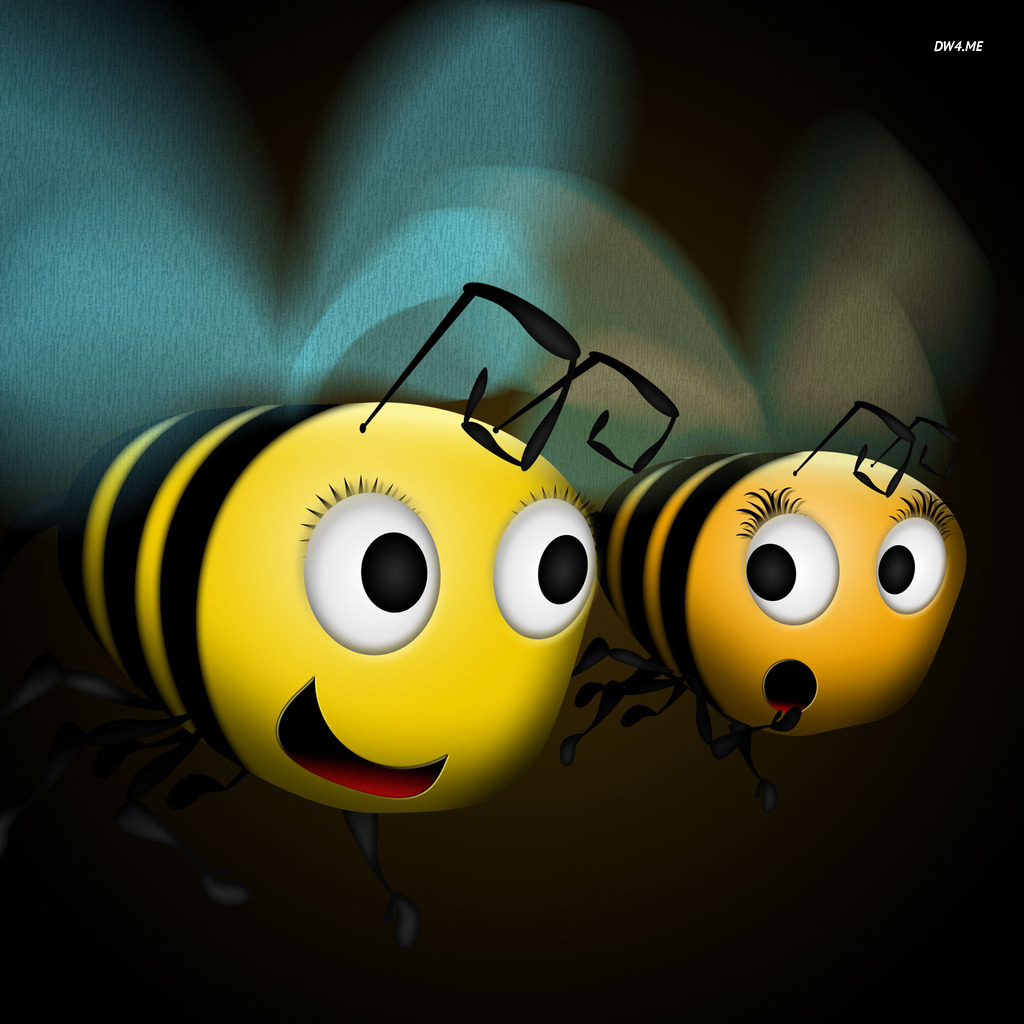 Flying Honey Bees Wallpaper Digital Art