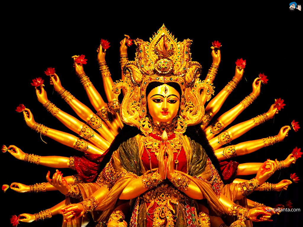 Maa Durga HD Wallpaper Download - Free Hindi Design