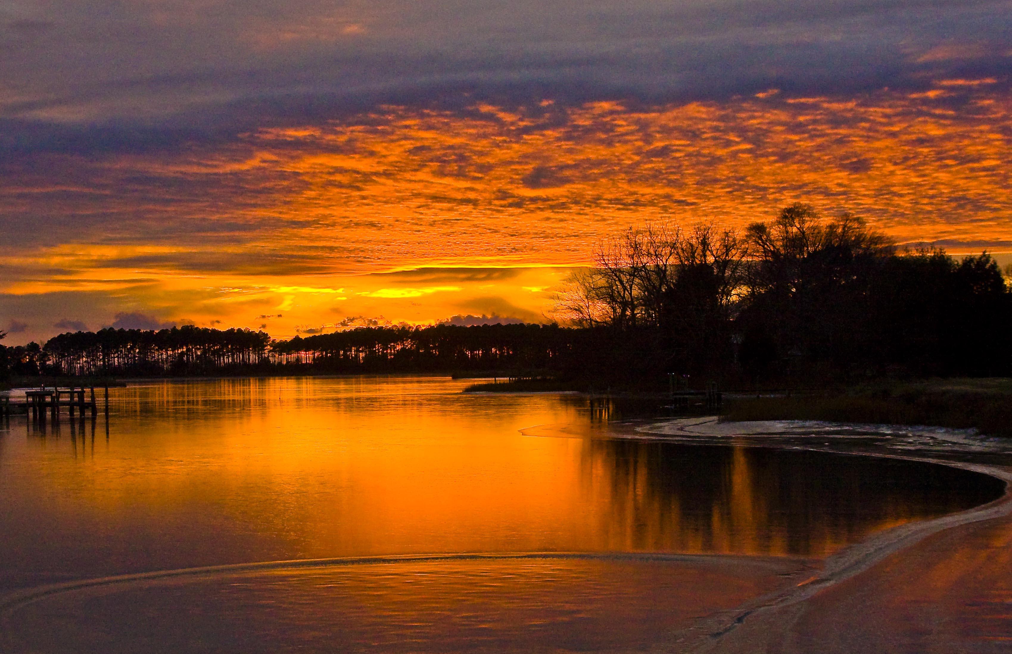 Winter Sunset Tawes Creek