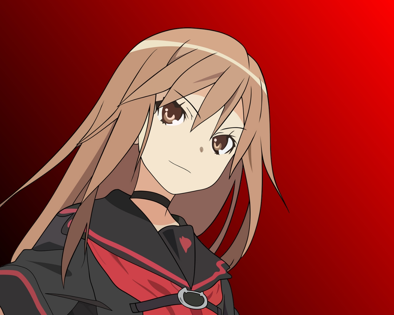 Red and black anime wallpaper by Wolfie3000 1280x1024