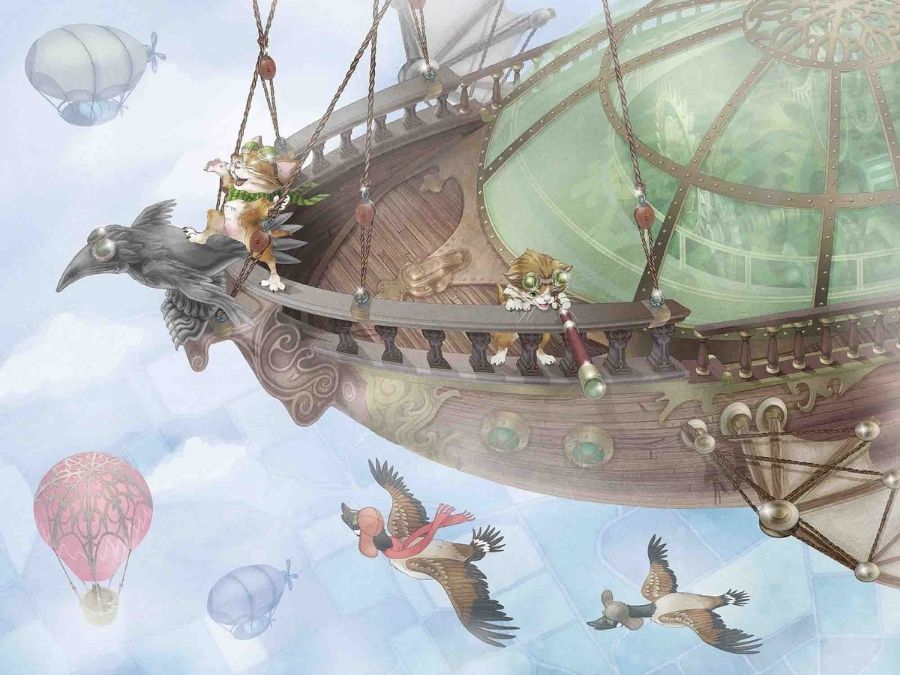 Kids Airship Wallpaper About Murals
