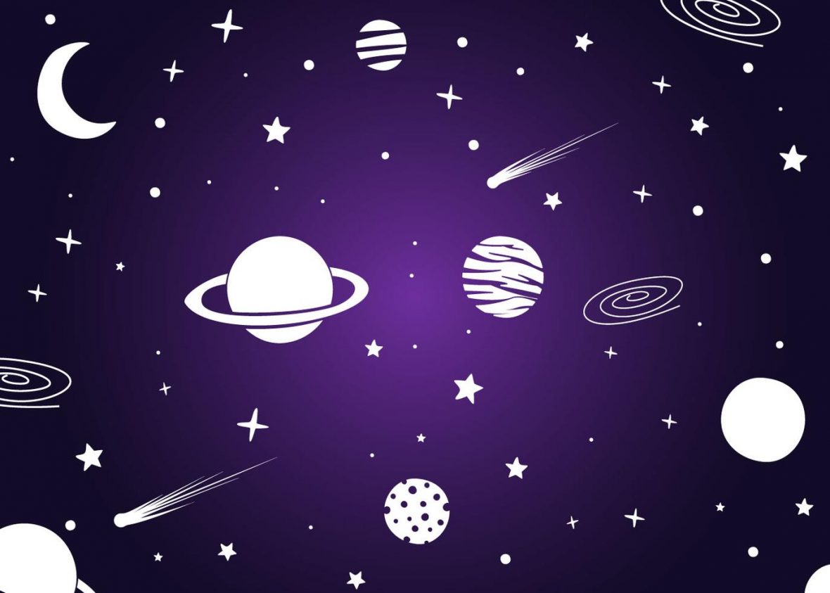 Ultra Violet Galactic Background Vectors And Clip
