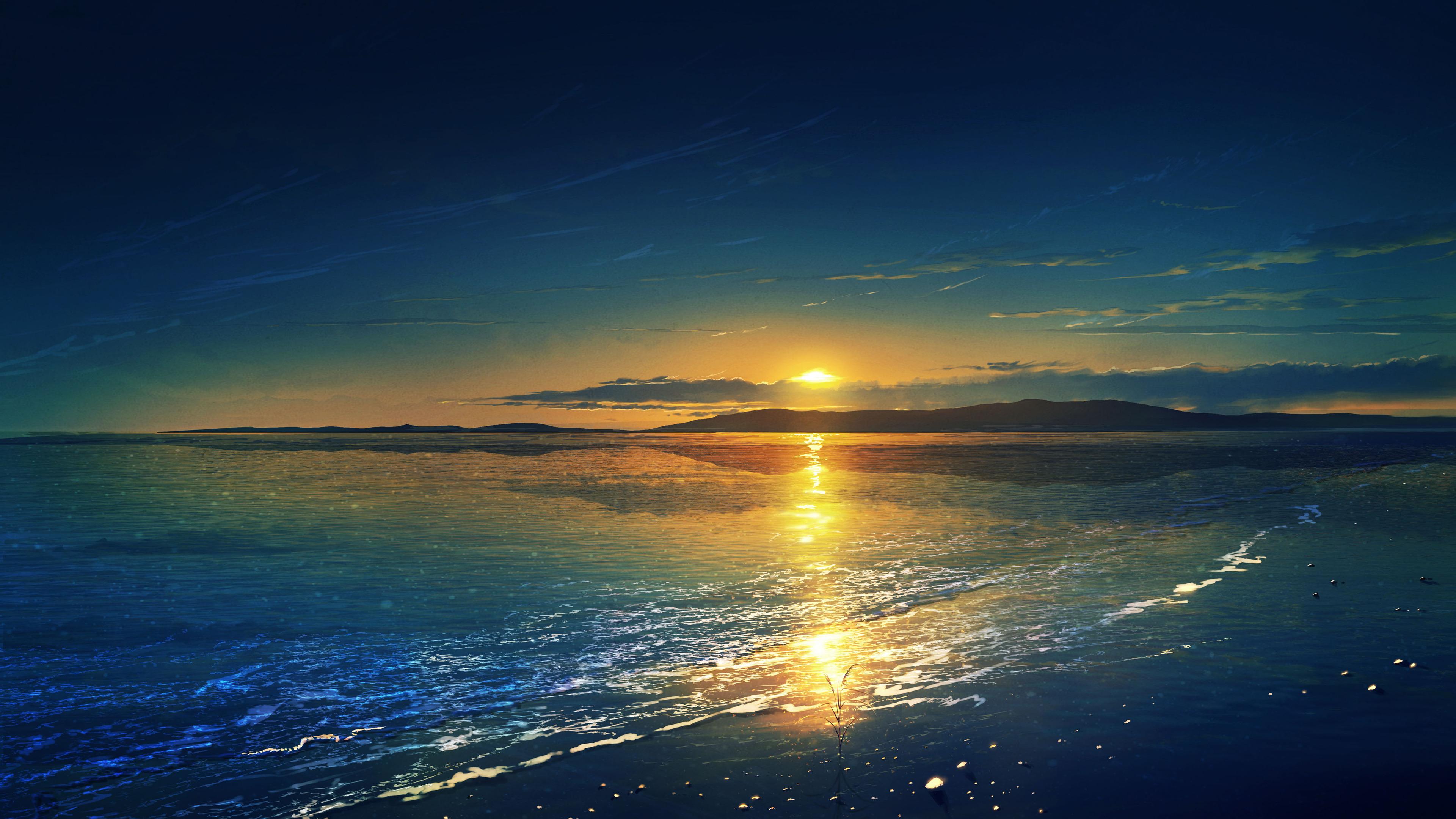 Beautiful Beach Sunset Wallpaper 4k HD Pc 6510f