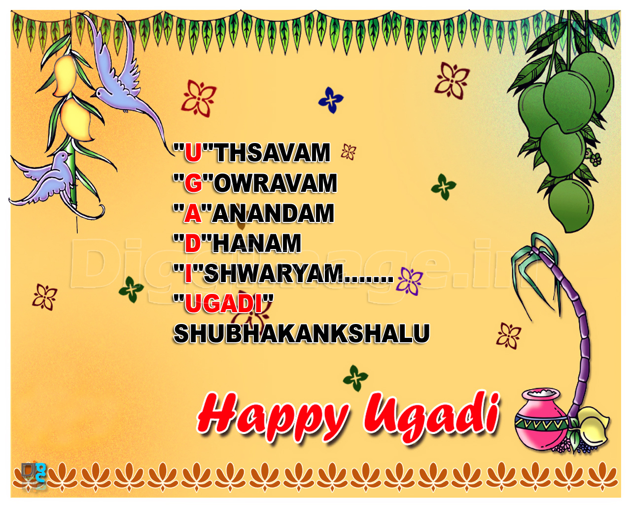 Free download 12 Happy Ugadi New Year 2016 Greeting Wallpaper ...