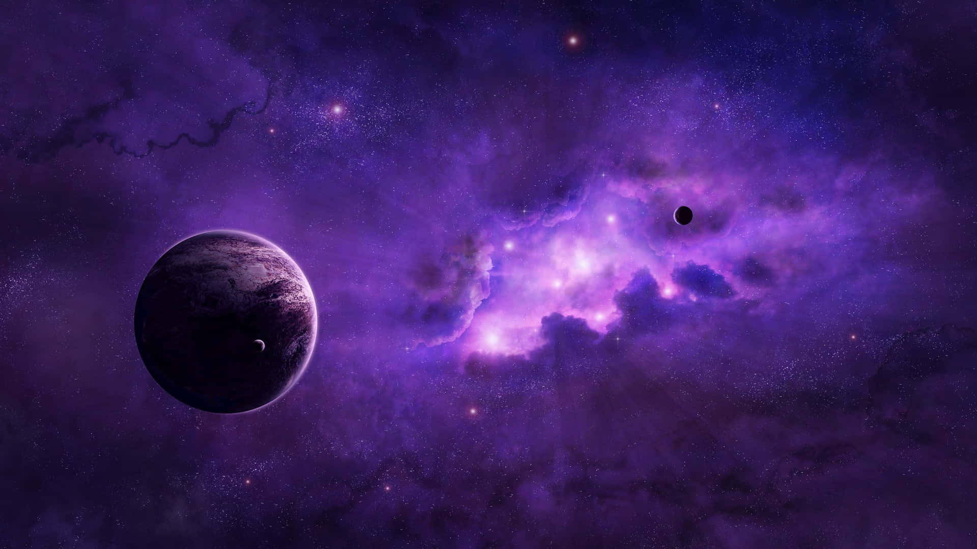 Dazzling Colors Of The Purple Galaxy Wallpaper