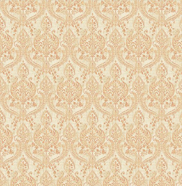Show Details For Waverly Rust Petite Damask