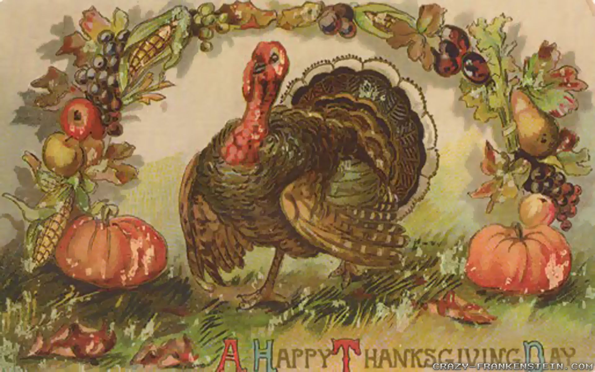 Vintage Thanksgiving Wallpaper Top