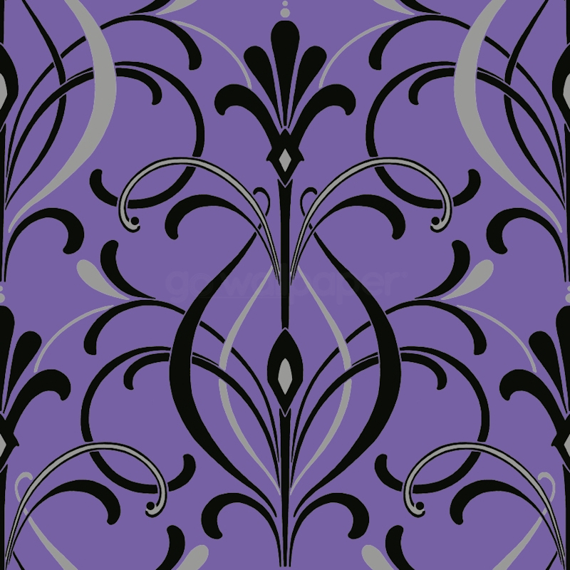 Stunning Purple Black Silver Art Deco Wallpaper Gowallpaper