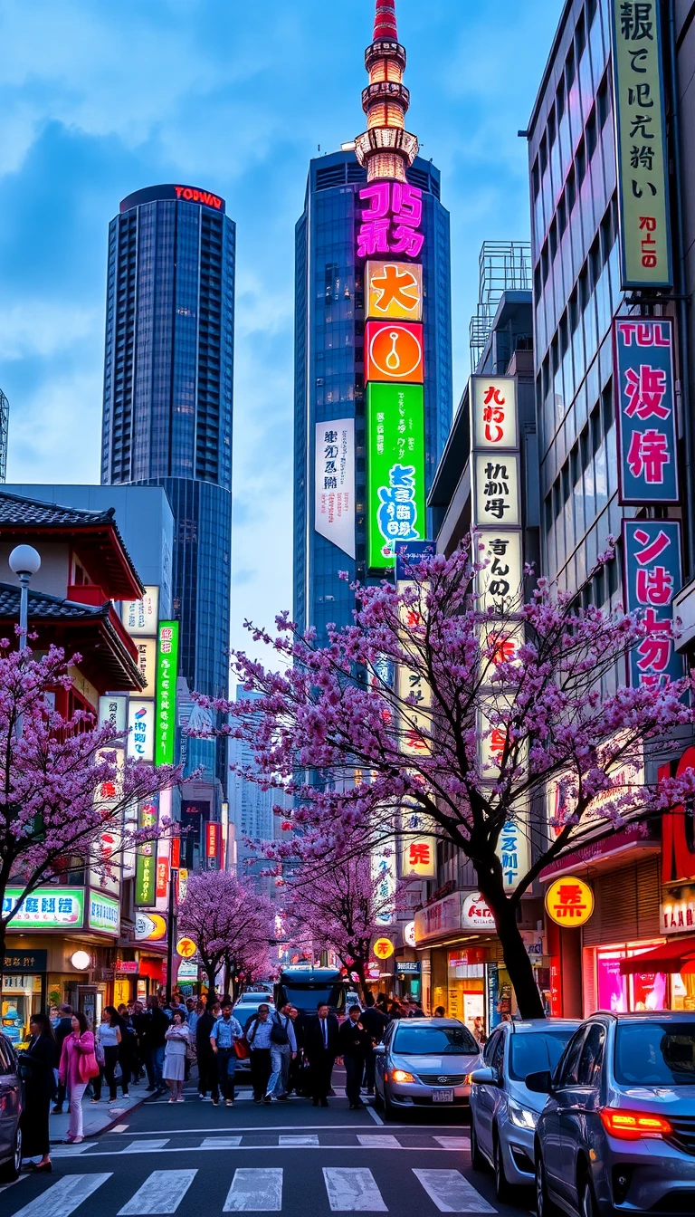 Tokyo Street Scene Wallpaper