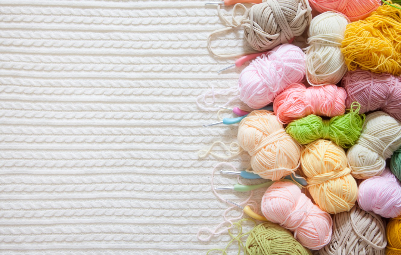 Wallpaper Background Spokes Balls Hooks Knitting Yarn