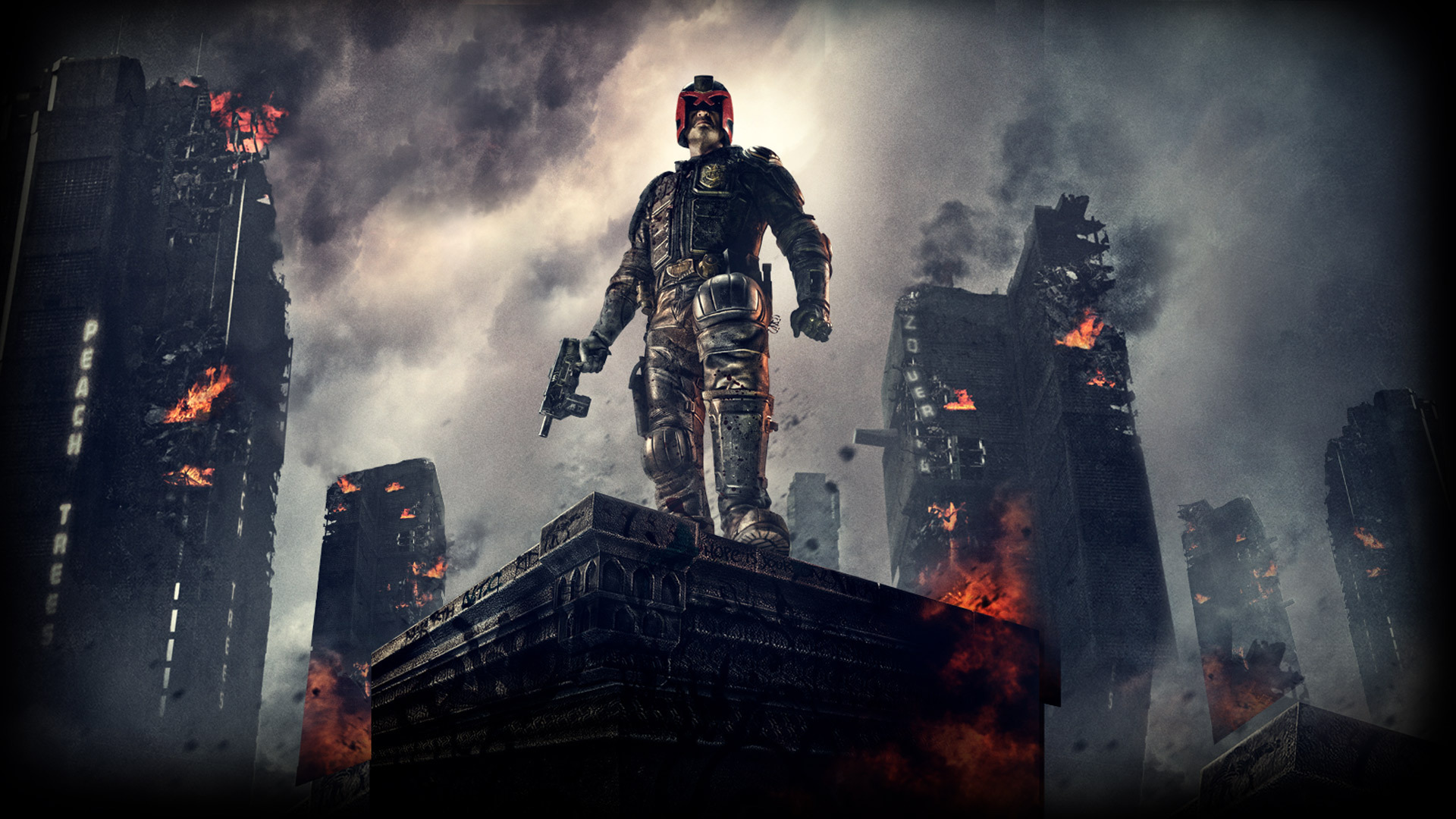 Judge Dredd Movie Artwork Desktop Wallpaper