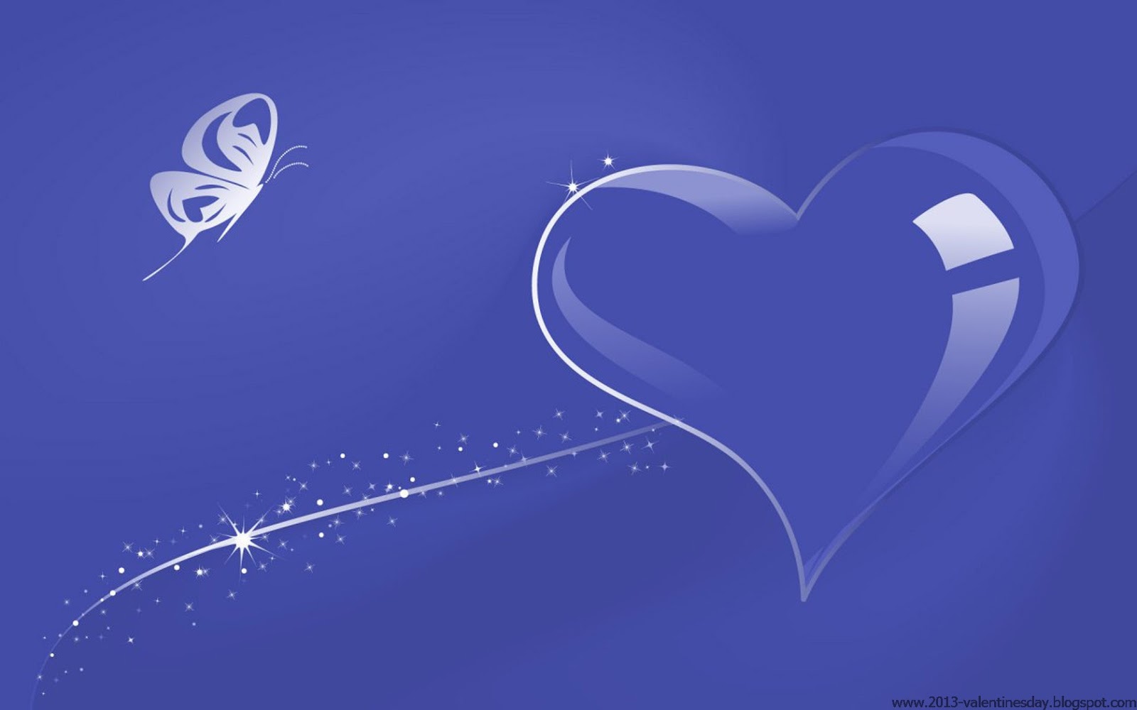 Blue Butterfly And Heart HD Wallpaper