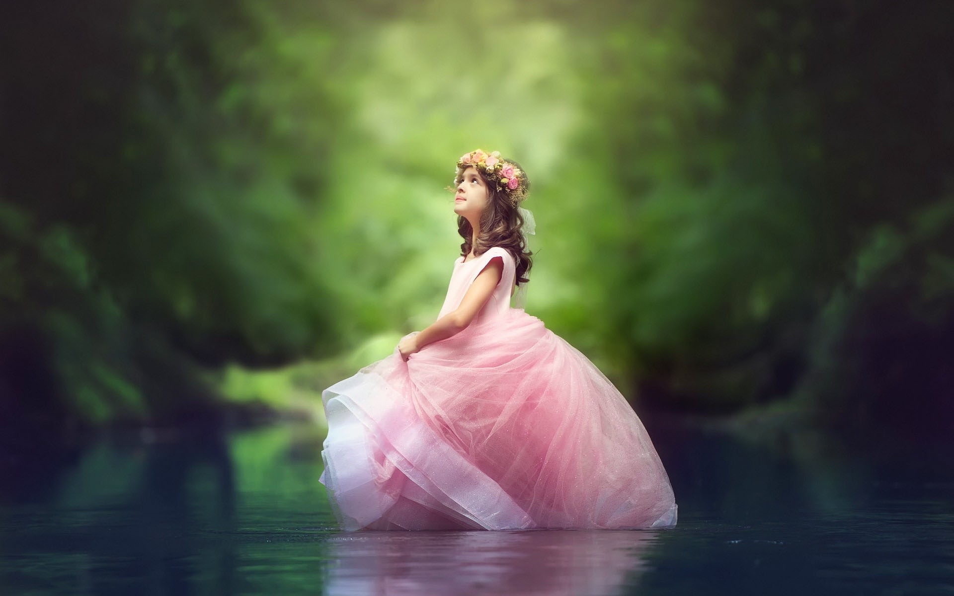 Little Princess Cute Girl In Pink Dress HD Wallpaper Rocks