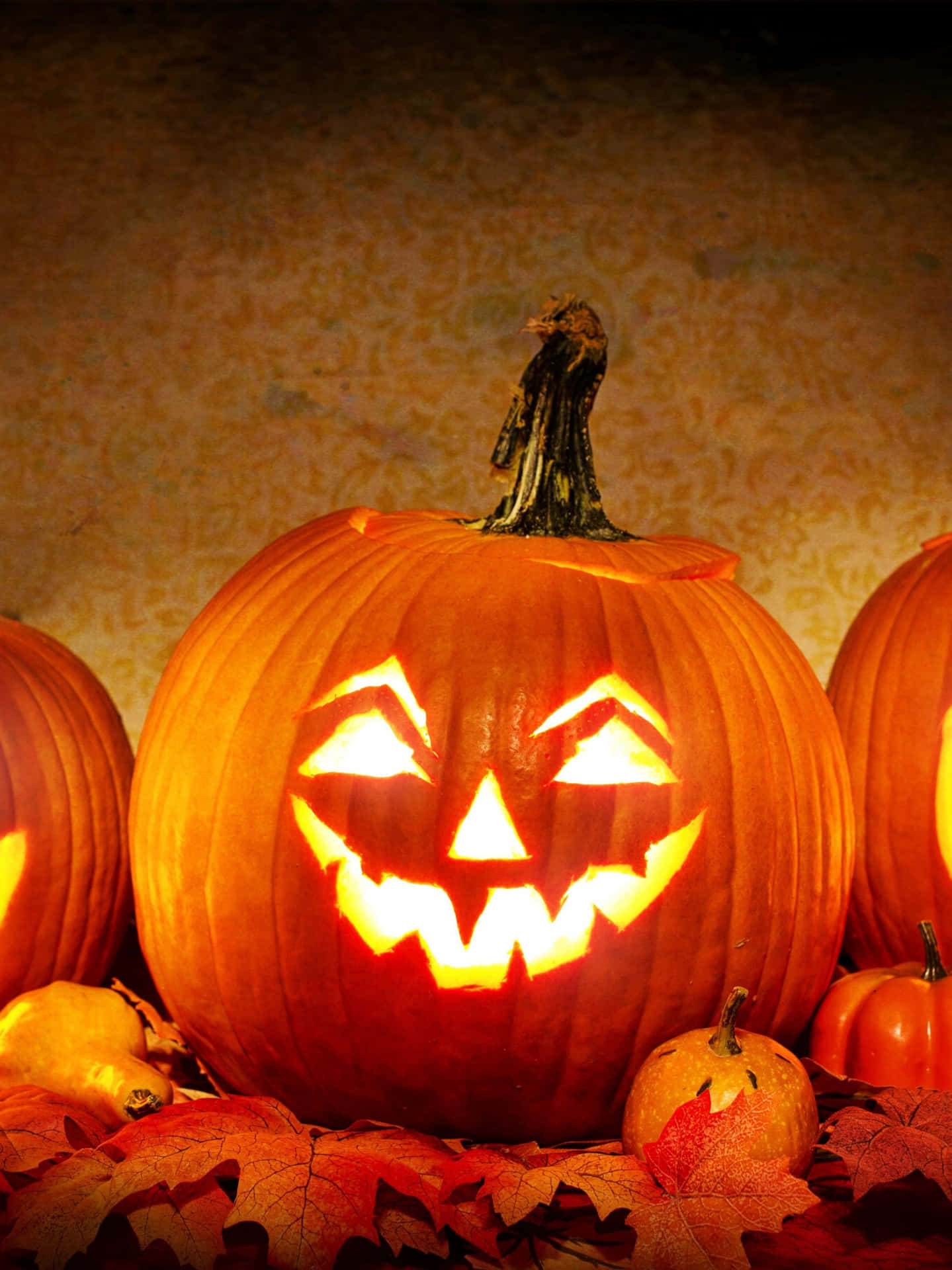 Carved Pumpkin Smiling Ld4lzwavdpgxm9dk Wallpaper