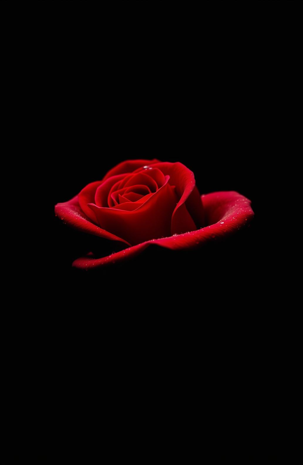 Red Rose Black Background